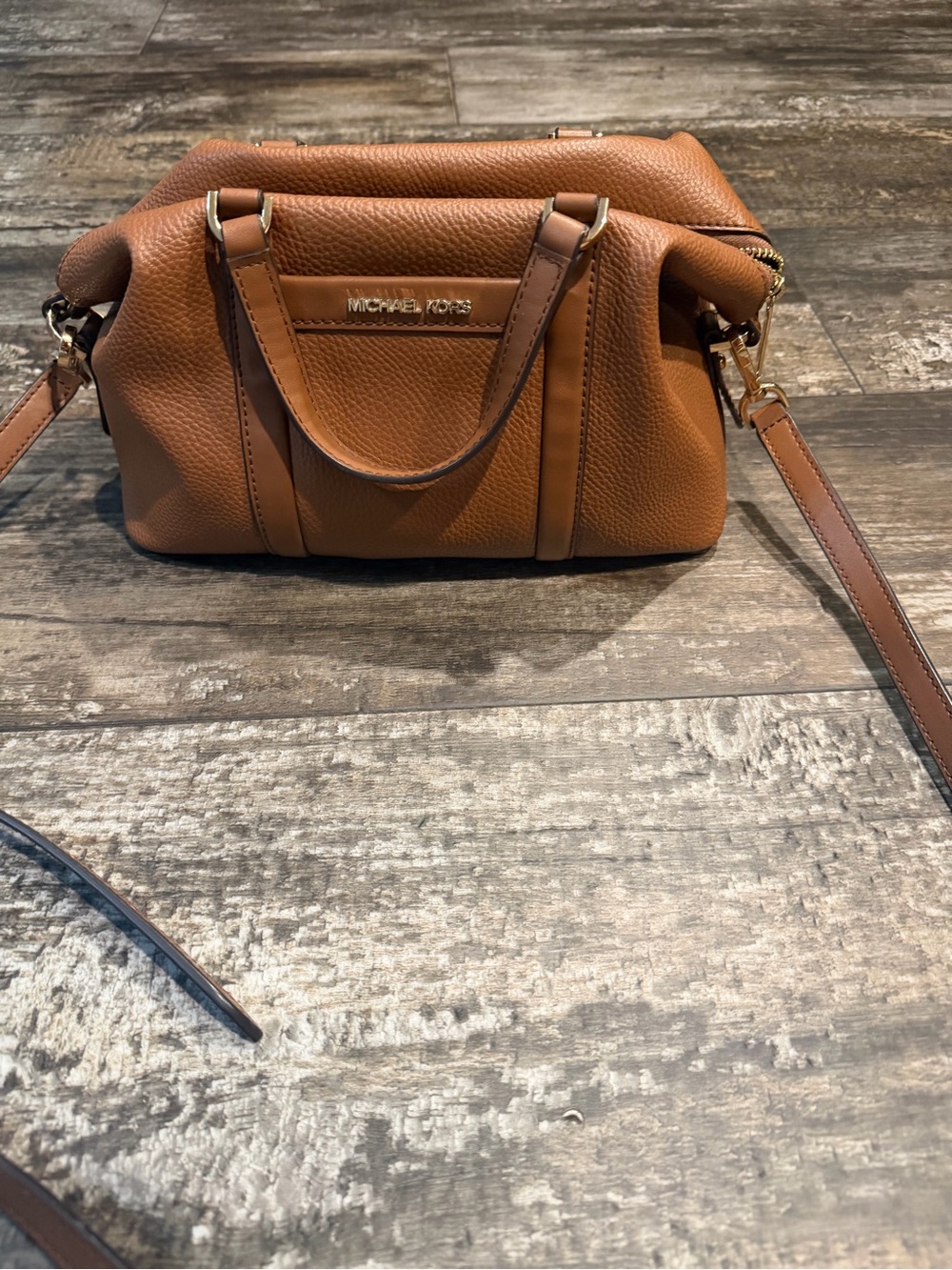 Michael Kors Beck Small Pebbled Leather Satchel
